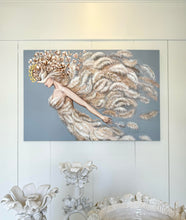 Load image into Gallery viewer, &#39;Peaceful Warrior&#39; - hand embellished canvas giclée