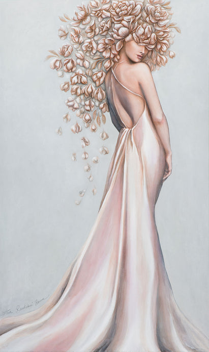 'Flowerhead State of Mind' - hand embellished canvas giclée