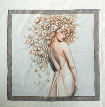 Load image into Gallery viewer, SILK SCARF "Flowerhead State of mind"